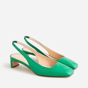 J Crew Layla Slingback Leather Heels NIB